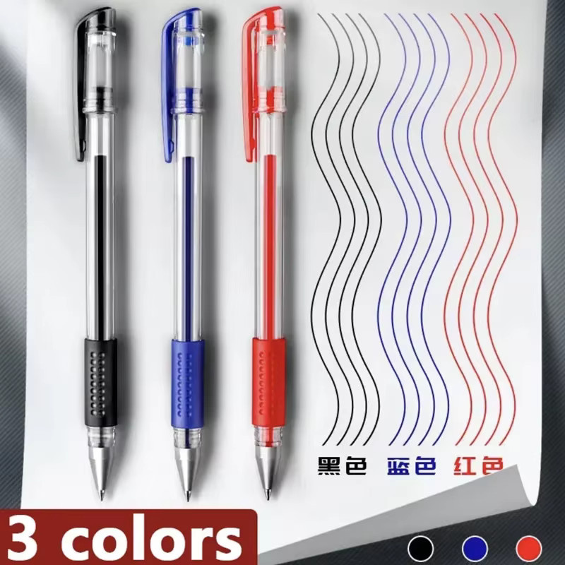 Gel-Rollerball-Stift-Set mit 0,5 mm Spitze in Schwarz, Blau und Rot für Schule und Büro - Bild 1