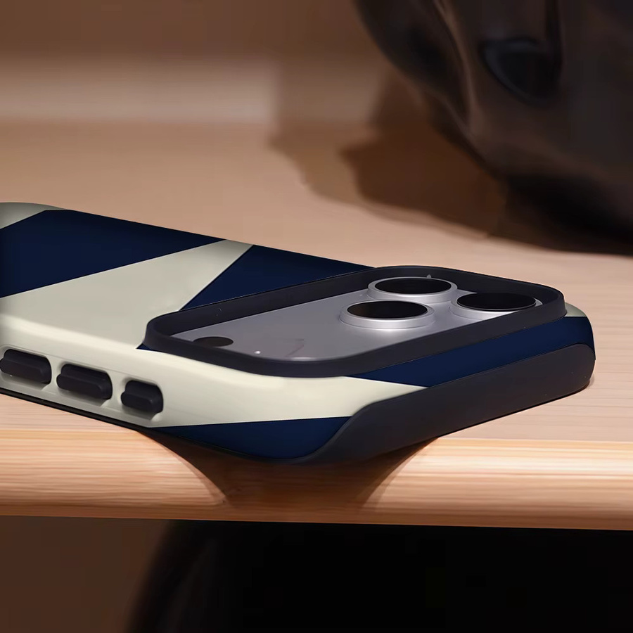 Aegis Schutzhülle mit MagSafe für iPhone 17 16 15 14 13 Pro Max aus hartem PC im Marine-Stern-Design in Blau - Bild 4