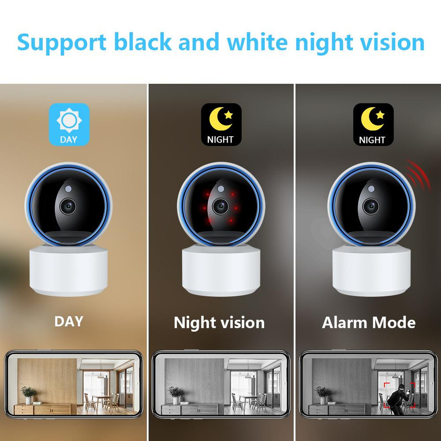 ZETI Indoor Sicherheitskamera mit 5MP PT und 3MP, Smart Life WiFi CCTV Videoüberwachung mit PIR-Bewegungserkennung und Personenerkennung, Tuya kompatibel, Babyphone ohne SD-Karte - Bild 6