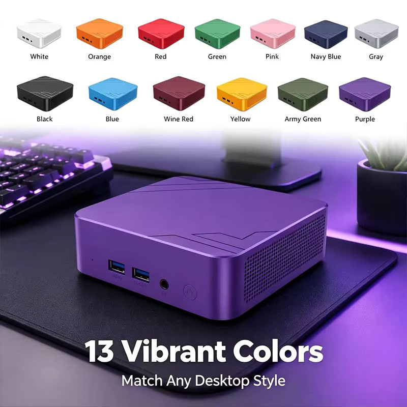 Leichtgewichtiger Mini-PC mit Intel Core N150, 16GB RAM und 512GB bis 2TB SSD, WiFi 6 und Bluetooth 5.2 für 4K-Video und Gaming - Bild 3