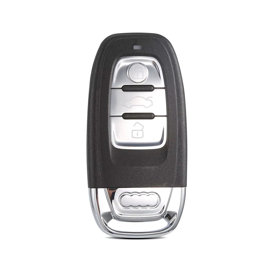 Whatskey Smart Key Shell Abdeckung für Audi A4L A4 A3 A5 A6 A8 Q5 Q7 RS4 RS5, Ersatz Fernbedienung Schlüssel Etui mit 3 Tasten und ungeschnittener Klinge, Schwarz - Bild 1