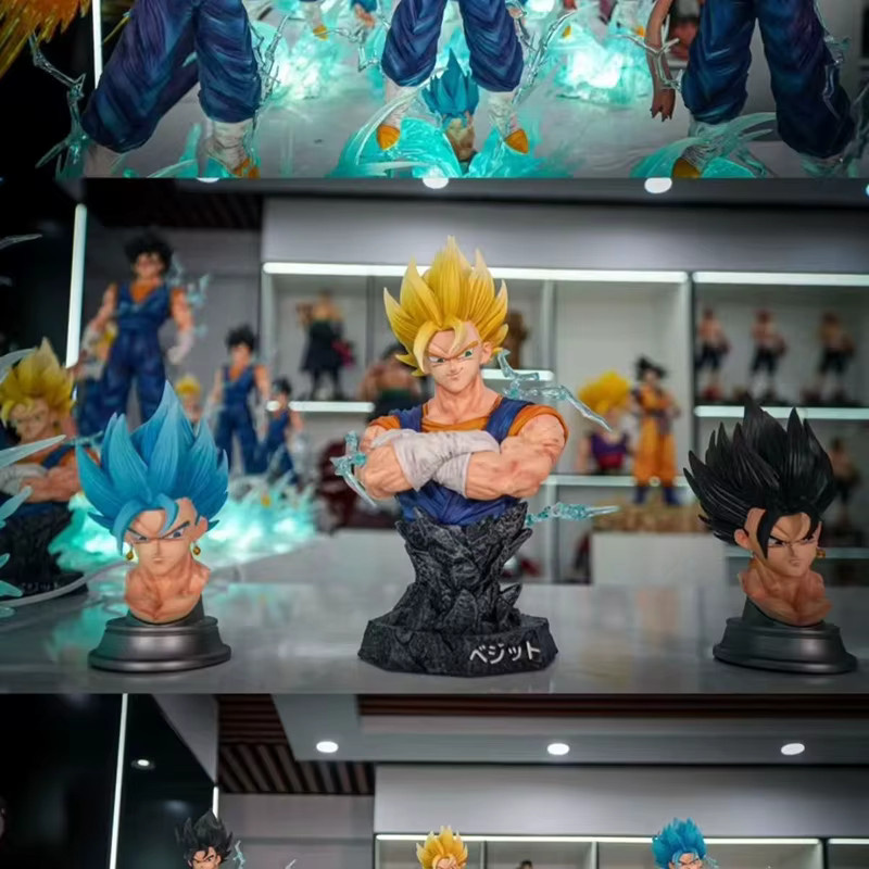 Gt Factory Anime Dragon Ball Z Bejita leuchtende dreiköpfige Statue Displaystück Spielzeugfigur - Bild 2