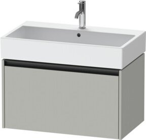 Duravit Waschtischunterschrank Ketho.2 in Betongrau, wandhängend mit 1 Auszug, B: 78,4 cm, T: 46 cm, H: 44 cm - Bild 1