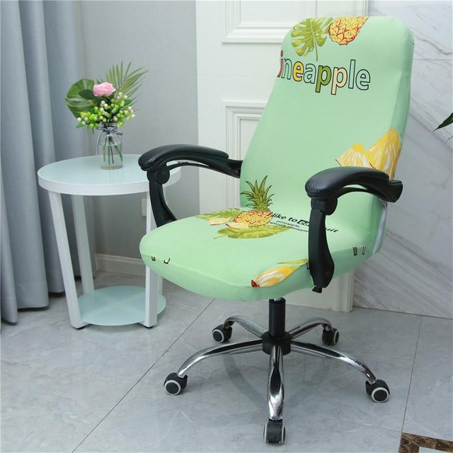Yiran Furniture Elastischer Bürostuhlbezug für Drehstühle und Chefsessel, Farbe: Grün, Breite: 40 cm, Höhe: 45 cm - Bild 1