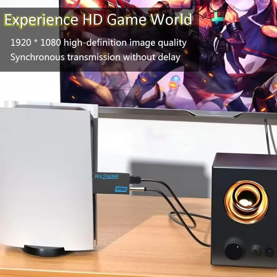 LccKaa Wii zu HDMI Konverter Full HD 1080P Adapter mit 3,5mm Klinkenanschluss für PC und HDTV in Weiß - Bild 5