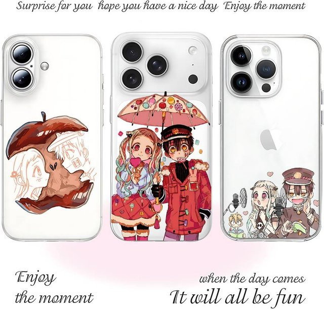 Mesuca Anime Toilet Bound Hanako Kun Handyhülle Transparent für iPhone 17 16 15 14 13 12 Pro Max Mini Plus - Bild 1