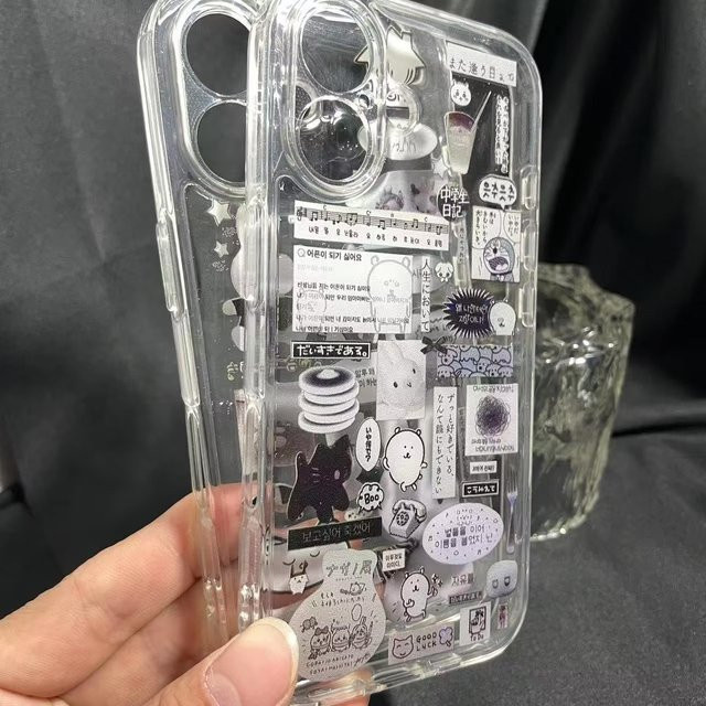 Transparente Samsung Handyhülle mit Gourmet Bär Graffiti Design für Samsung Galaxy S25 S24 S23 S22 S21 S20 FE Note 20 Ultra Lite 5G - Bild 1