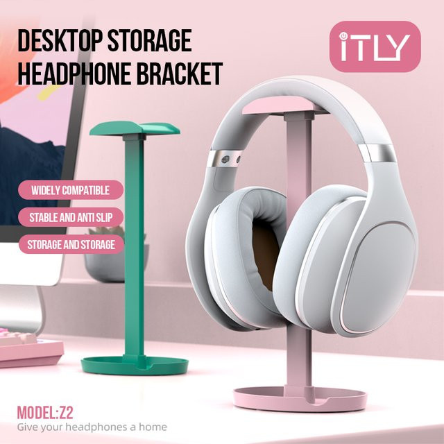 ITLY Z2 Desktop-Kopfhörerständer für Over-Ear-Kopfhörer und Gaming-Headsets, abnehmbarer Ausstellungsständer, Schwarz/Mehrfarbig - Bild 1