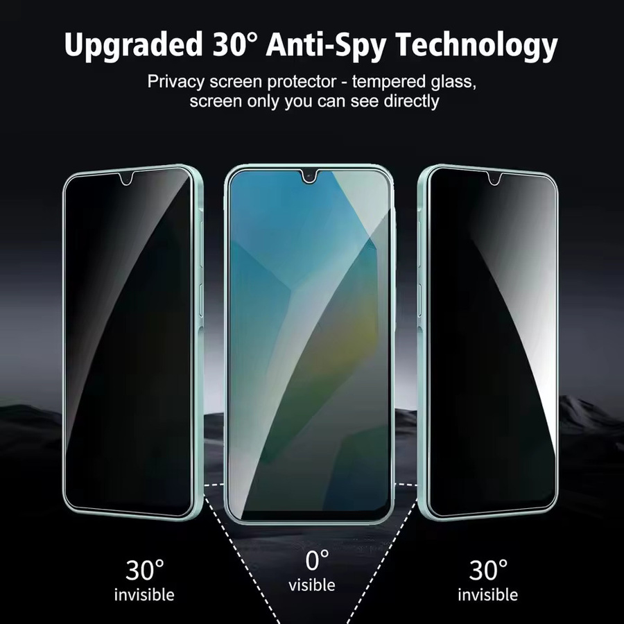 3er-Pack Privatsphäre-Displayschutzglas für Samsung Galaxy F56 F55 F54 F52 F42 F36 F23 F17 F16 F15 F14 F06 5G F02S F04 F05 F12 F13 Transparent - Bild 4