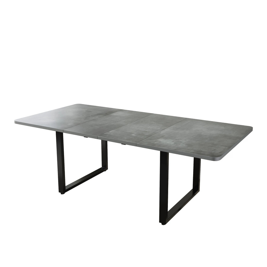 okwish Esstisch ausziehbar für 6-10 Personen in Grau mit Metallbeinen, B/T: 220 x 80 cm - Bild 2