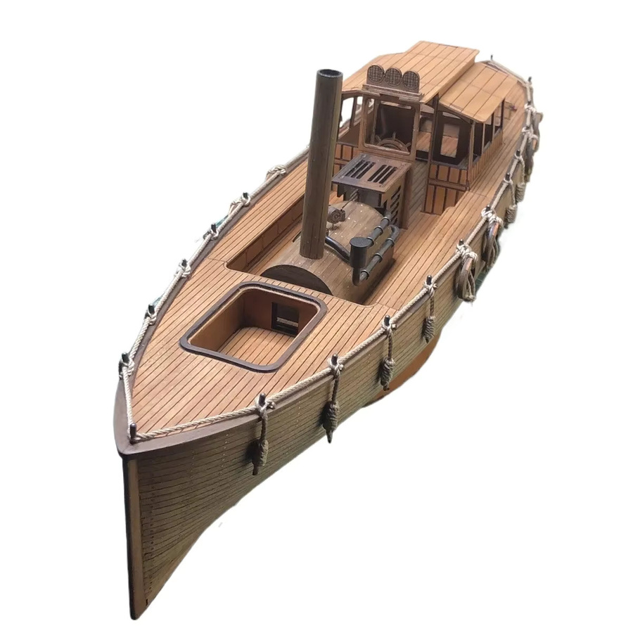 AT 99 MODEL Dampfboot-Version, RC-Schiff, ferngesteuert, Holzkonstruktions-Modellbausatz - Bild 4