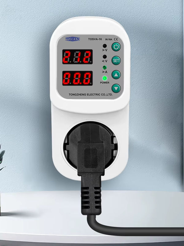 TOMZN Überspannungsschutz Steckdose TOSVA-16 mit einstellbarem Strom 1-16A, AC110V 220V, Weiß - Bild 4