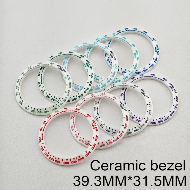 Dwayne Campbell Lünetteneinsatz Keramik, Silber, 38,5*30,5mm, 39,3*31,45mm - Bild 1