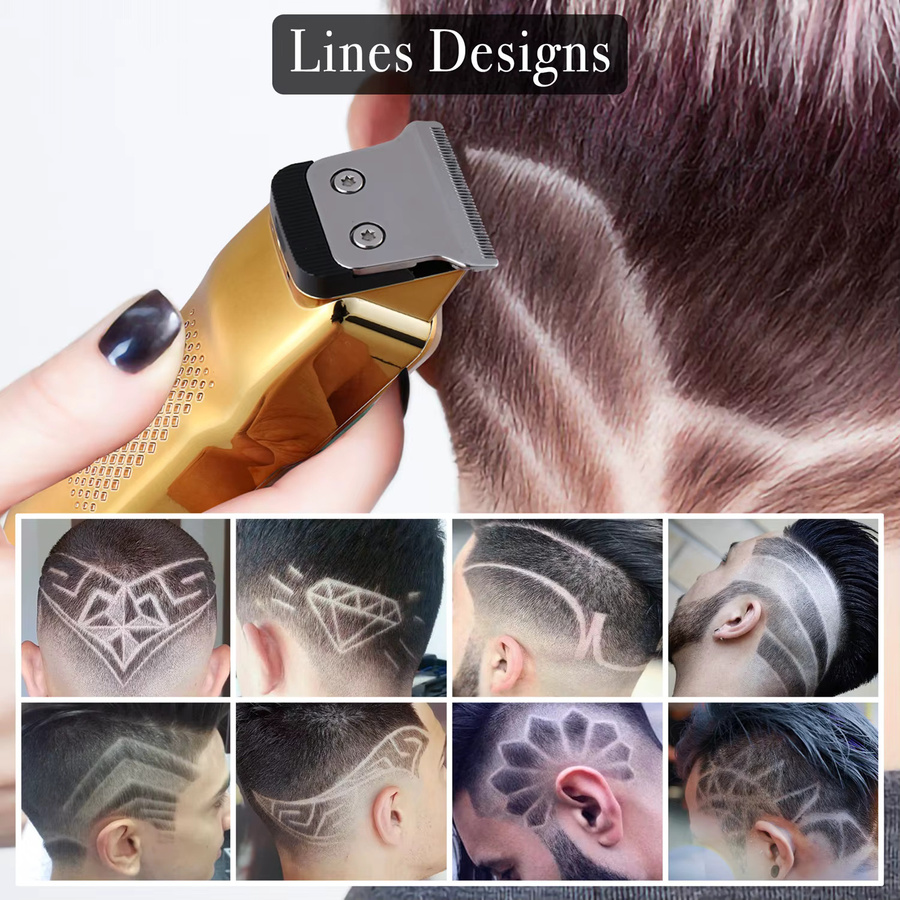 HATTEKER Haarschneidemaschine Trimmer-Set, Herren, Silver Gold - Bild 5