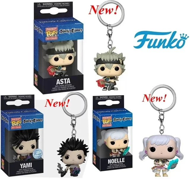 Funko Black Clover Asta Noelle Yami, Schlüsselanhänger, Vinyl Actionfigur, ab 3 Jahren - Bild 1