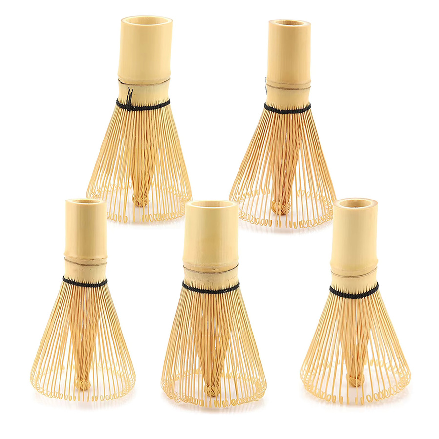 Qiilu Matcha Bambus Schneebesen in Beige für die japanische Teezeremonie - Bild 2