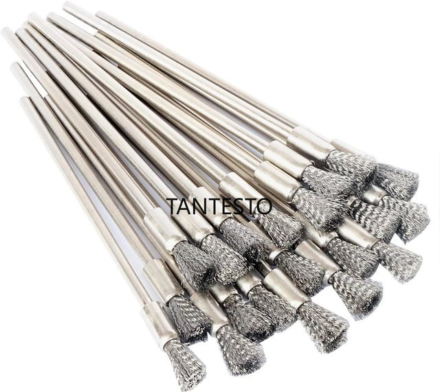 TANTESTO 20-teiliges Kratzbürsten-Stift-Set mit Edelstahlborsten zur Entfernung von Korrosion und Rost - Bild 1