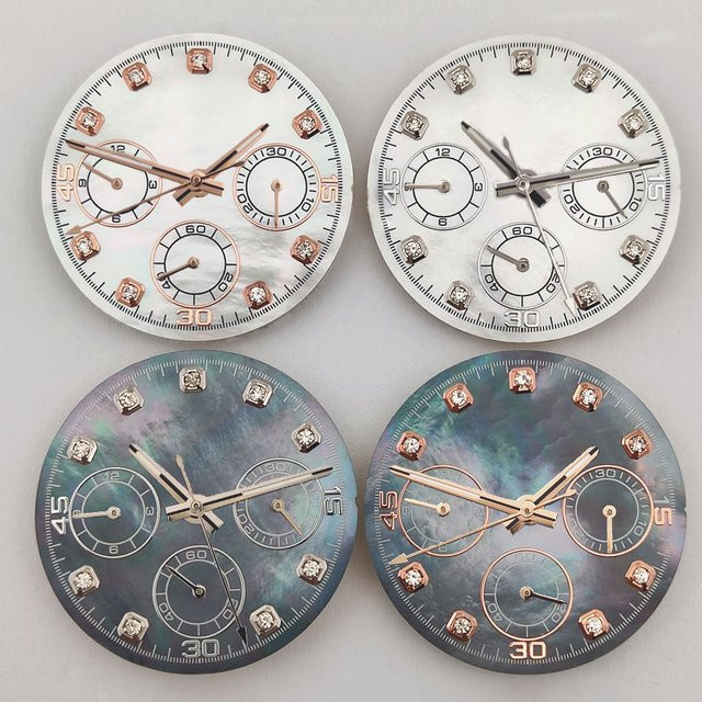 OUMASHI Uhrenzubehör, VK63-Zifferblatt und Zeiger, Roségold, 29 mm - Bild 1