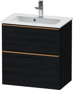 Duravit Waschtischunterschrank D-Neo Compact in Schwarz Matt, wandhängend, B: 61,0 cm, T: 37,2 cm, H: 62,5 cm - Bild 1