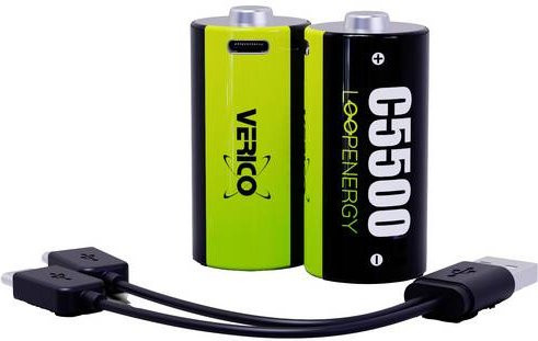 Verico LoopEnergy Baby (C) Akku Li-Ion 3700 mAh 1.5 V USB-C Multicolor 2er-Set - Bild 1