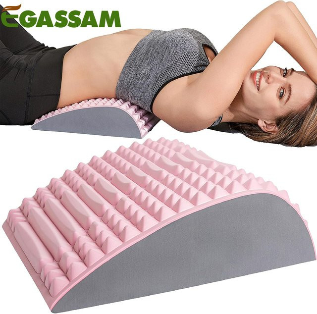 EGASSAM Rückendehnkissen zur Schmerzlinderung und Haltungskorrektur in Grau oder Pink - Bild 1