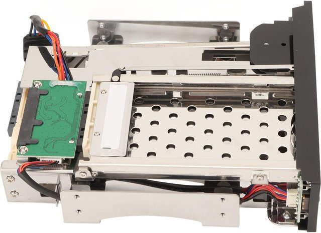 TOMTOP JMS Internes HDD-Gehäuse Doppelbucht für 2,5 Zoll und 3,5 Zoll SATA, 6 Gbit/s, Hot-Swap-fähig, Grau - Bild 1