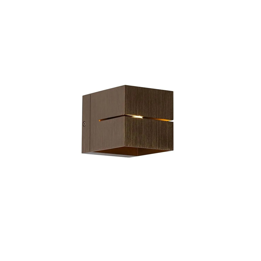 QAZQA Moderne Wandleuchte Transfer Groove aus Aluminium in Dunkler Bronze, dimmbar, G9 Fassung - Bild 2