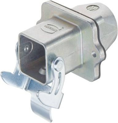 HARTING Wanddurchführungsgehäuse aus Stahl in Silber, Artikelnummer 19 62 003 1121 - Bild 1