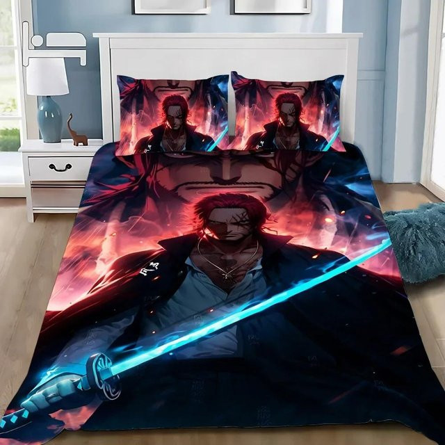 Lodestar Anime Bettwäscheset One Piece mit Luffy Motiv, 3-teilig, Mehrfarbig, B/B: 228 x 228 cm - Bild 1