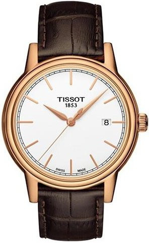 Tissot Armbanduhr Quarz, Edelstahl, Leder, Weiß, Herren - Bild 1