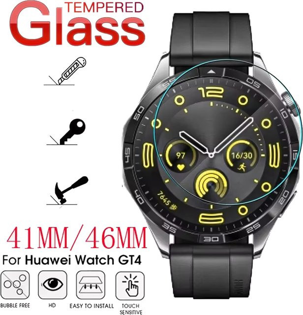 Huawei Watch GT 4 Kratzschutzfolie aus gehärtetem Glas in Transparent für 41mm und 46mm Modelle - Bild 1