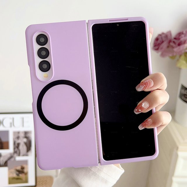 Skin Magnetic Wireless Charging Case für Samsung Galaxy Z Fold 3 4 5 6 7 8 Ultra W26 Magsafe stoßfeste Handyhülle in Blau - Bild 1