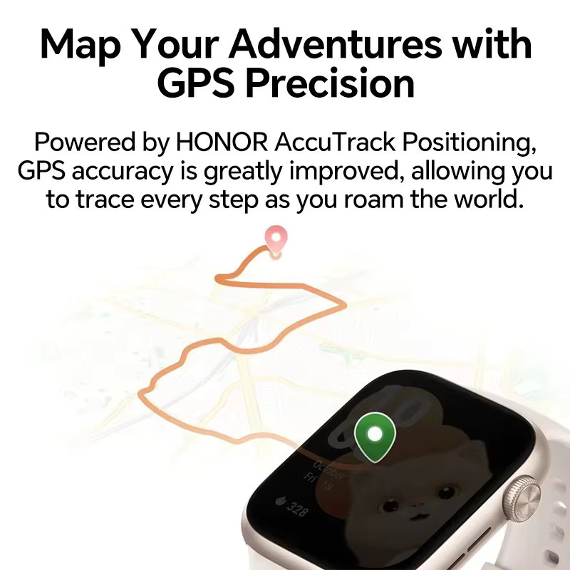HONOR Watch 5 Smartwatch in Schwarz mit 1,85-Zoll-AMOLED-Display, integriertem GPS und Bluetooth-Telefonie - Bild 4