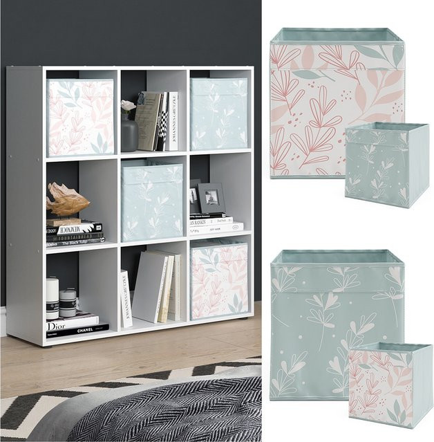 Vicco Würfelregal Nove Standregal mit 9 Fächern in Weiß, modernes Raumteilerregal für dein Wohnzimmer, B/H: 104 x 104 cm - Bild 1