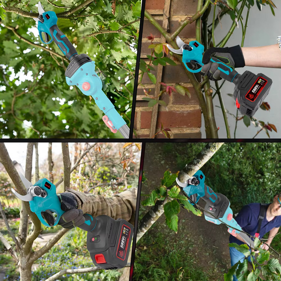 ONEVAN Akku-Gartenschere kabellos mit 30 mm Schneidkapazität in Blau für ONEVAN-Akkus - Bild 4