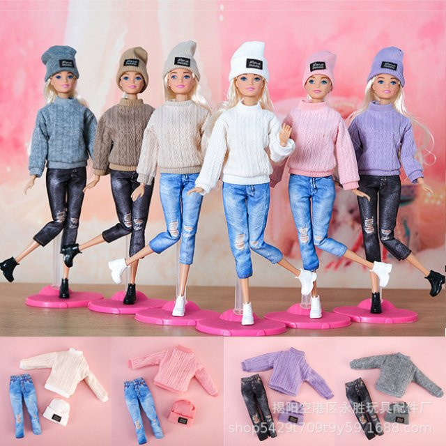 GIHOO BJD Puppe Winterkleidung, Zubehör, Woll-Hoodie und Hose Set - Bild 1