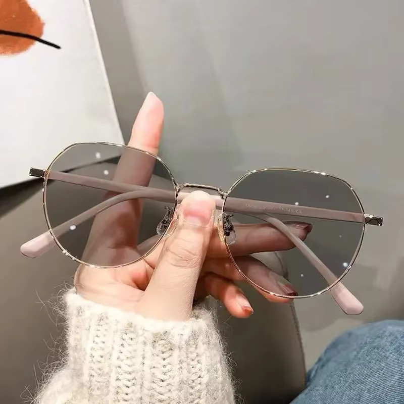 DIXSG Korrektionsbrille, Vollrand, Round, Metal, Gold, Unisex - Bild 2