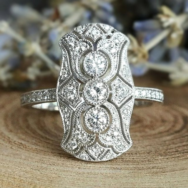 Huitan Ring, Silber, Zirkonia, Damen - Bild 1