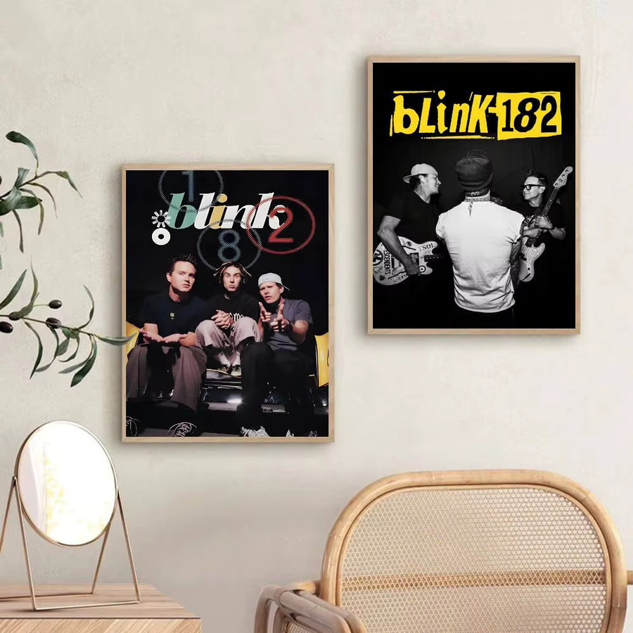 B-Blink 182 Poster Aufkleber Wasserdichte Wandkunst für Wohnzimmer und Schlafzimmer, Mehrfarbig - Bild 5