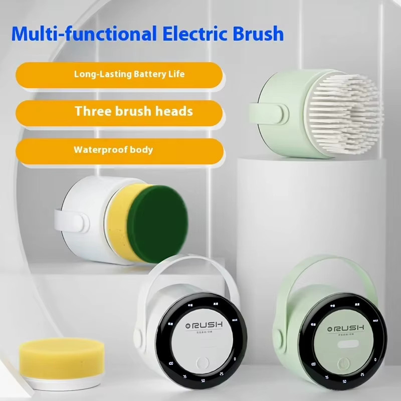 Untior 3-in-1 Elektrische Reinigungsbürste mit 3 austauschbaren Bürstenköpfen in Weiß - Bild 4