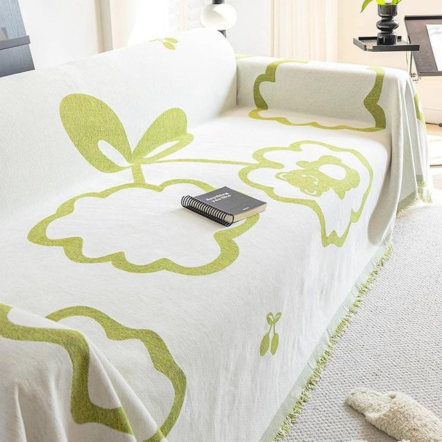 Super Six Chenille Sofaüberwurf mit floralem Muster, B/B: 180 x 130 cm - Bild 1