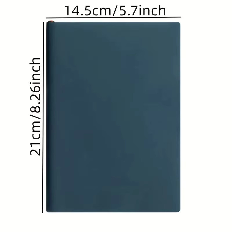 A5 Notizbuch aus blauem Kunstleder mit 120 Seiten und wasserdichtem Einband für Journaling und Büro - Bild 3