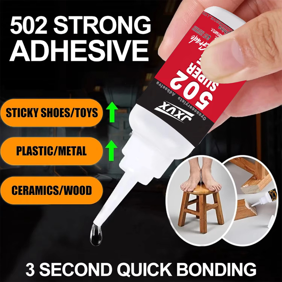 YZAN 502 Superkleber Set, 15 Stück professioneller Cyanacrylat Schnellkleber, transparent, für Metall, Holz, Kunststoff und Handwerk - Bild 3