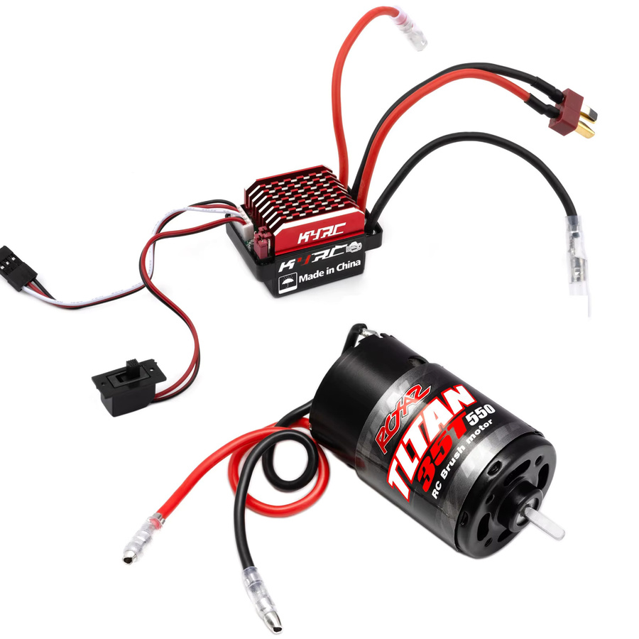 RCZIPROY RC 550 Bürstenmotor & 60A ESC Combo, Wasserdicht, für 1/10 RC Crawler Truck - Bild 2