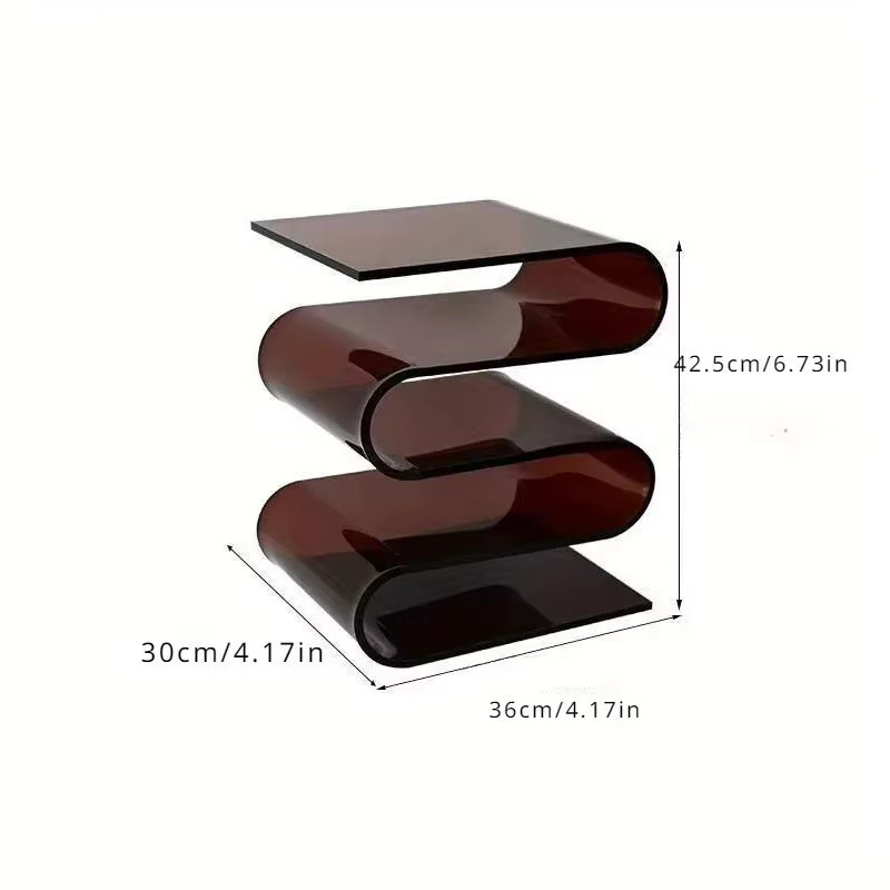 LIUSHADUOLA Transparentes Acryl Buchregal im Skandinavischen Design für dein Wohnzimmer - Bild 2