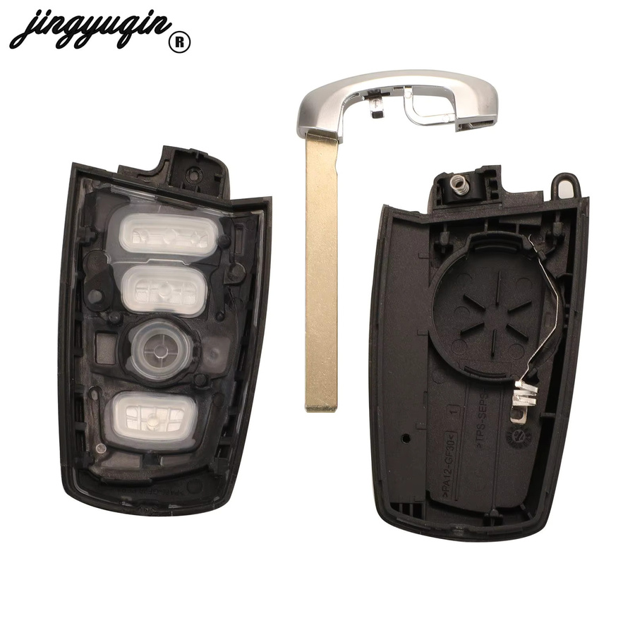Jingyuqin Smart Remote Key Shell für BMW 3 5 7 Serie X5 X6 F20 F22 F30 CAS4 FEM, Schwarz - Bild 3