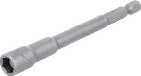 BGS Steckschlüssel-Einsatz Sechskant 2764 extra lang für Bohrmaschinen mit Außensechskant 6,3 mm 1/4 Zoll SW 8 mm in Silber - Bild 1