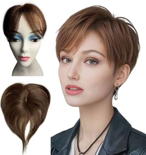Anemone Echthaar-Topper Clip-in-Haar-Pony, 15,2 cm, Unisex - Bild 1