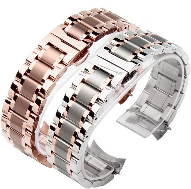 JBAILI Uhrenarmband Edelstahl, Silber, Unisex - Bild 1