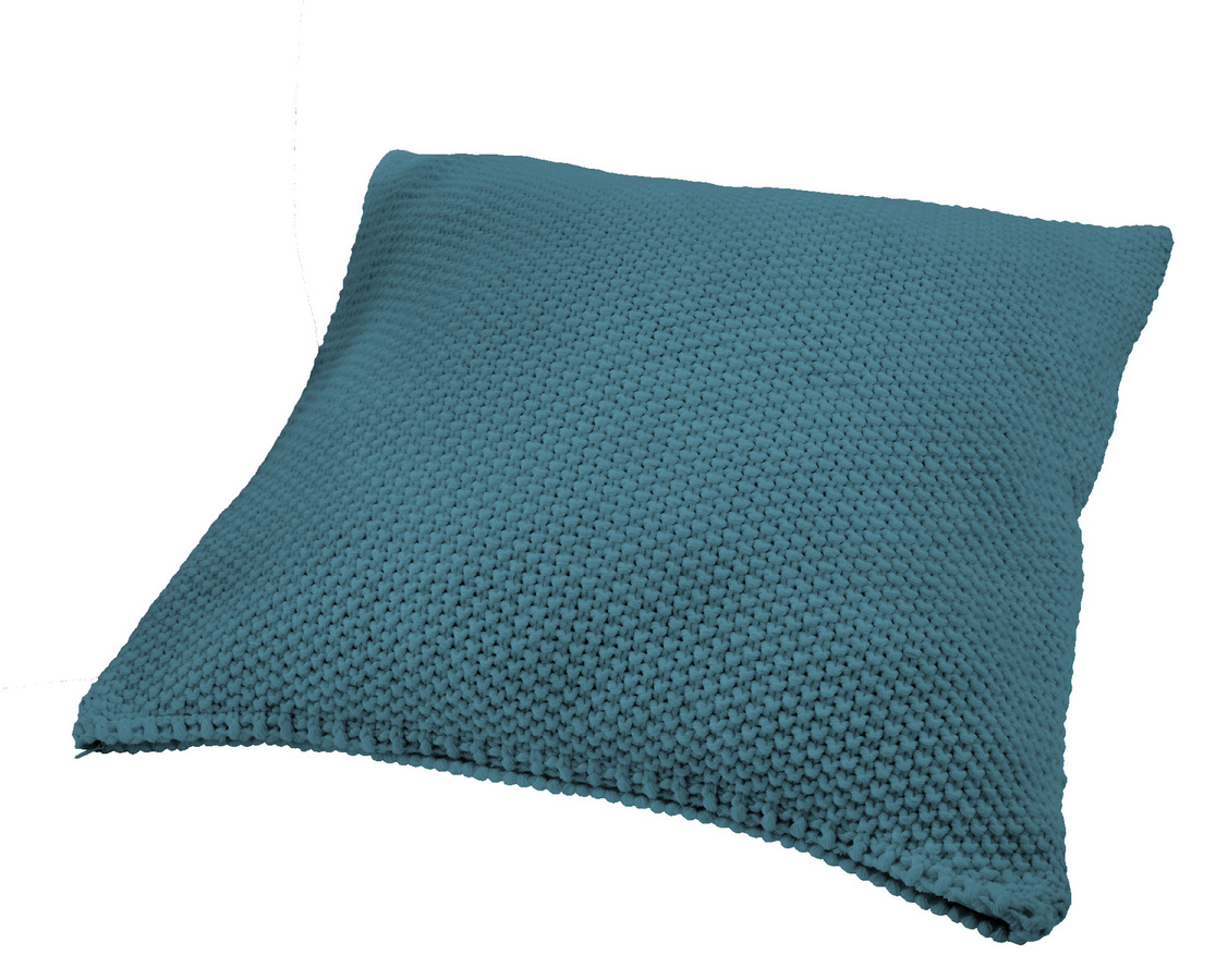 Hahn Primera Strickkissen Bezug mit Perlmuster in Smaragdgrün, B/B: 50 x 50 cm - Bild 1